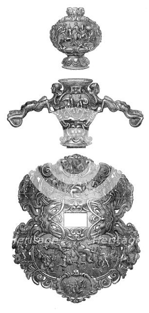 Art Collections in the South Kensington Museum: Cellini sword-hilt, 1869. Creator: Unknown.