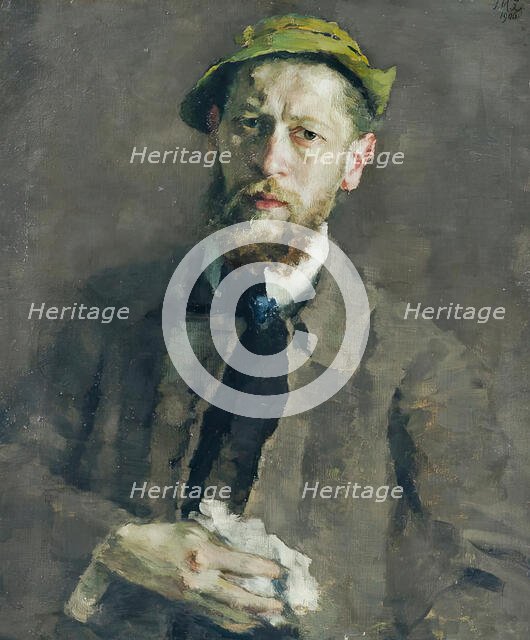 Self-portrait, 1906. Creator: Ferdinand Matthias Zerlacher.