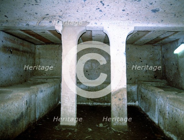 Interior view of the Polychromed Tumulus.
