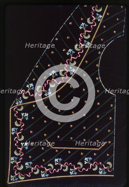 Waistcoat Design, England, 1830s/40s. Creator: Unknown.
