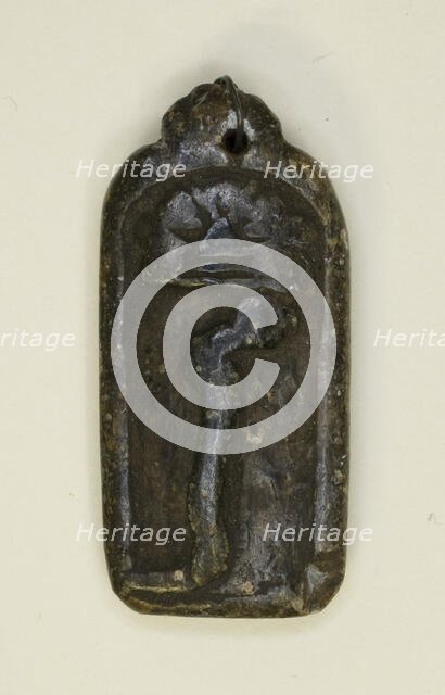 Amulet of Bes Head and Serpent, Egypt, Third Intermediate Period (about 1070-664 BCE). Creator: Unknown.