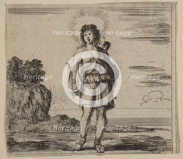 Apollo, from 'Game of Mythology' (Jeu de la Mythologie), 1644. Creator: Stefano della Bella.