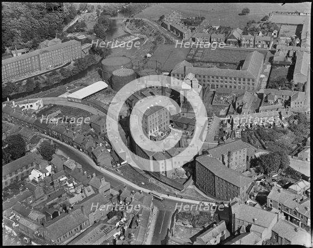 Brook Mill, New Mill and Congleton Gas Works, Congleton, Cheshire, c1930s. Creator: Arthur William Hobart.