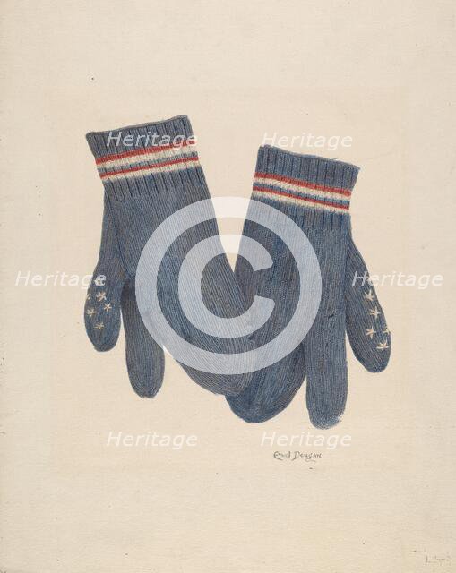 Mittens, c. 1940. Creator: Ethel Dougan.