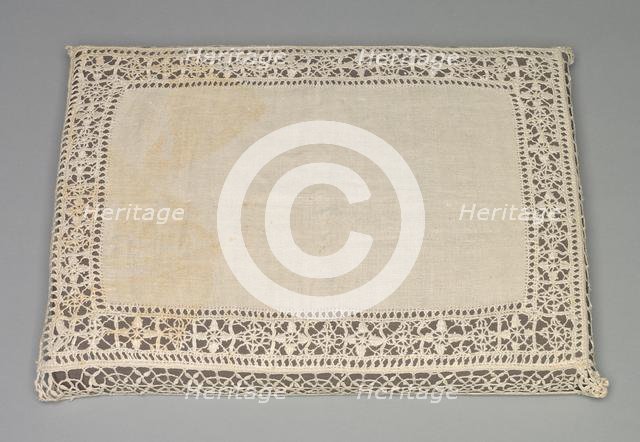 Needlepoint (Reticella) and Bobbin Lace Pillow Case, 17th-18th century. Creator: Unknown.