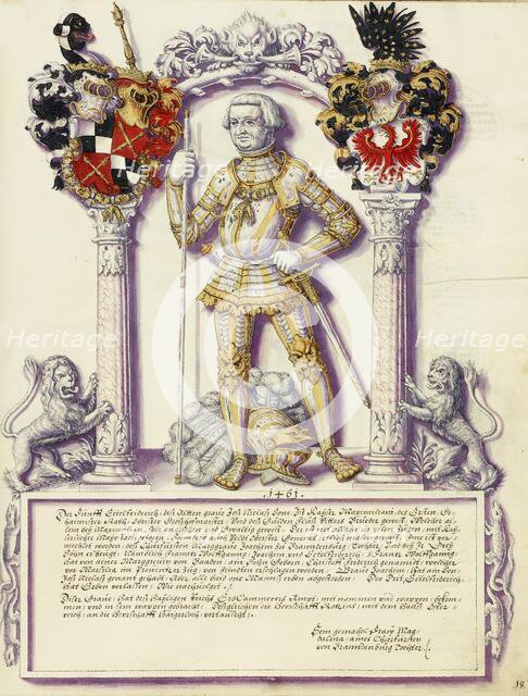 Eitelfriedrich V Hohenzollern; Chronicle of the Hohenzollern Family, about 1572. Creator: Jorg Ziegler.