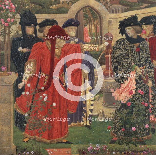 Choosing The Red and White Roses in the Temple Garden, 1910. Creator: Harry Payne.