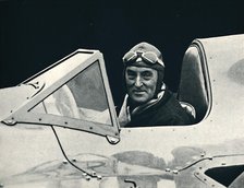 ''Sir Malcolm Campbell at the wheel of Bluebird', 1937. Artist: Unknown.