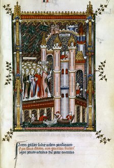 St Denis at the gates of Paris, 1317. Artist: Unknown