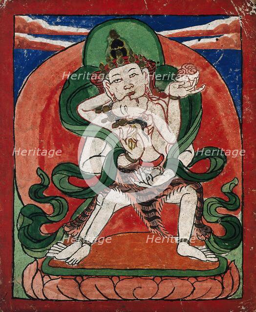 Tibetan fortune telling card. Creator: Unknown.