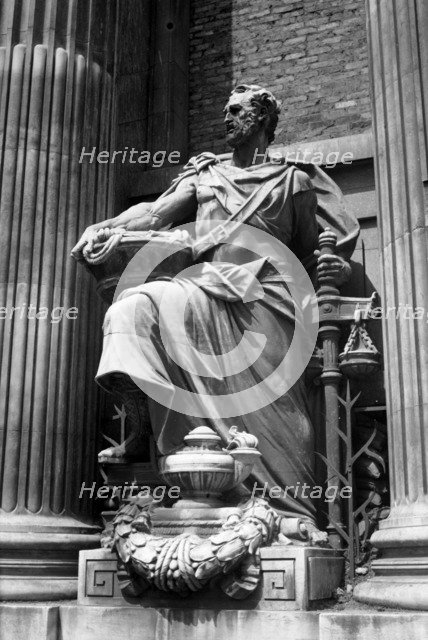 Detail of a statue on the Port of London Authority Offices, Trinity Square, London, c1945-c1965. Artist: SW Rawlings