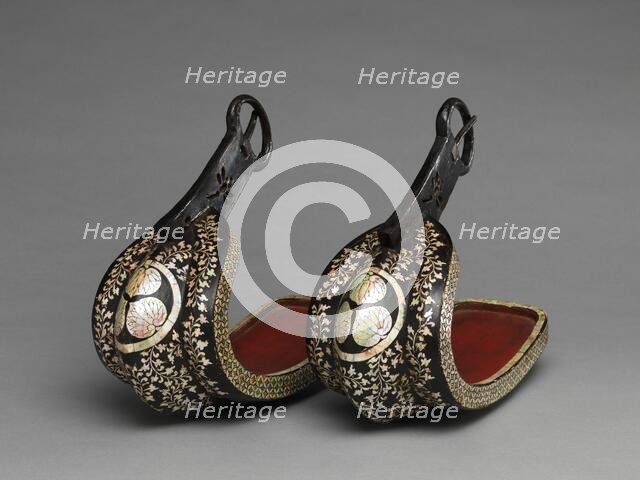 Pair of Stirrups (Abumi), Japanese, late 16th-early 17th century. Creator: Unknown.