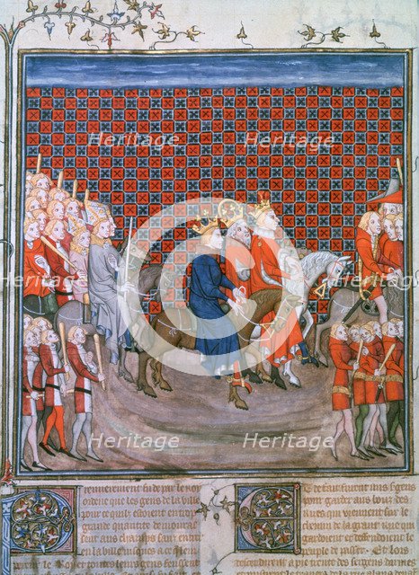 King Charles IV entering Paris, (1375-1379). Artist: Unknown
