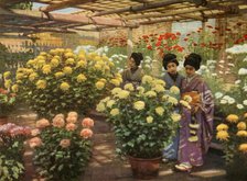 'At the Chrysanthemum Show', 1910. Creator: Herbert Ponting.