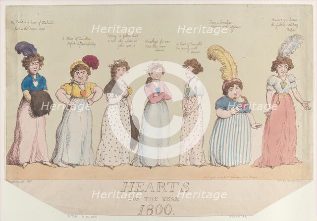 Hearts for the Year 1800, April 20, 1800., April 20, 1800. Creator: Thomas Rowlandson.