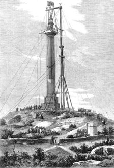 Raising the Anglesey statue to the top of the column erected to the memory of the late Marquis..., 1 Creator: Unknown.