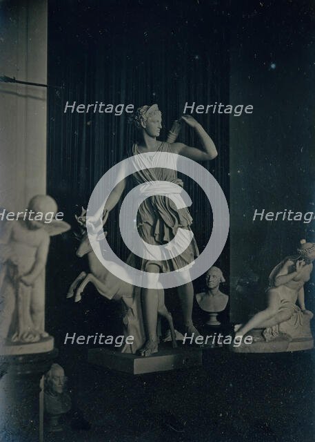 Sculpture Gallery, Boston Athenaeum, ca. 1855. Creators: Josiah Johnson Hawes, Albert Sands Southworth.