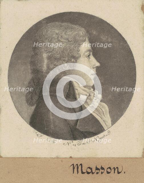 François Désiré Masson, 1797-1798. Creator: Charles Balthazar Julien Févret de Saint-Mémin.