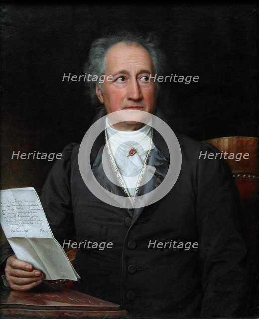 Portrait of the author Johann Wolfgang von Goethe (1749-1832), 1828. Artist: Stieler, Joseph Karl (1781-1858)