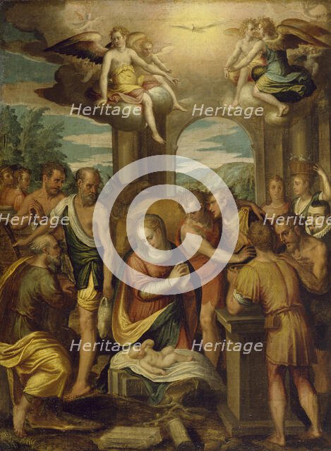 The Adoration of the Shepherds, 1582. Creator: Bernardo Castello.