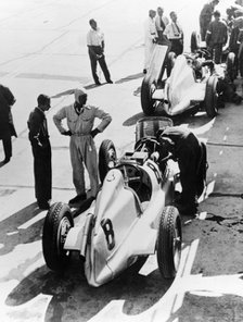 Mercedes-Benz Grand Prix cars, c1934. Artist: Unknown