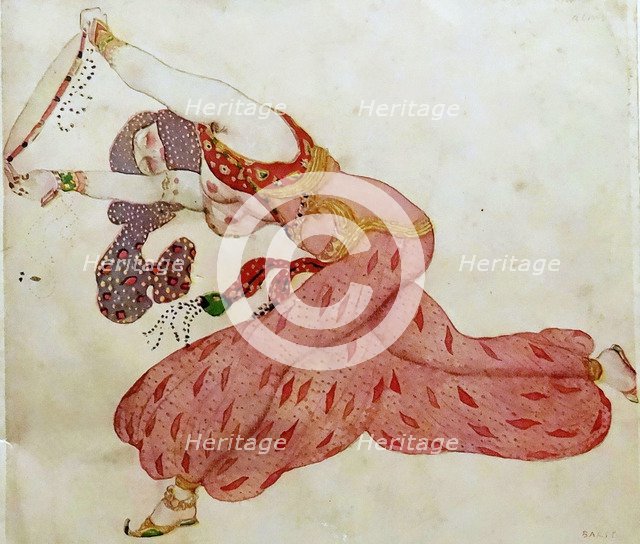 Almee. Costume design for the ballet Sheherazade by N. Rimsky-Korsakov, 1910. Artist: Bakst, Léon (1866-1924)