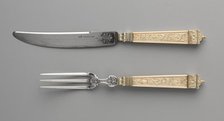 Dessert Knife and Fork , c. 1880. Creator: Maison Cardeilhac (French).