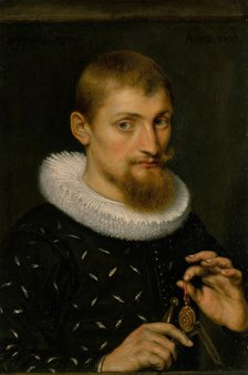 Portrait of a Man, Possibly an Architect or Geographer, 1597. Creator: Peter Paul Rubens.