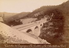 Viadotto di Papigno chilometro 12 + 897 (chilometro 216 + 409 da Pescara), October 1883. Creator: Achille Mauri.