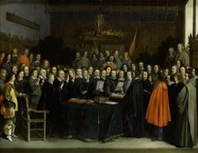 The Ratification of the Treaty of Münster, 1648. Creator: Gerard Terborch II.