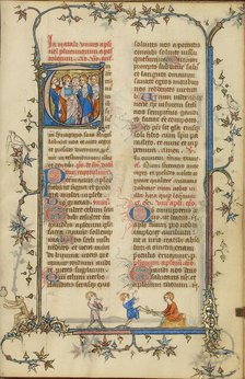 Initial T: The Twelve Apostles; Breviary, about 1320-1325. Creator: Unknown.