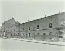 Row of derelict houses, Hackney, London, August 1937. Artist: Unknown.