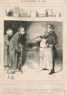 Ah! Monsieur ...votre bouillon est ..., 19th century. Creator: Honore Daumier.
