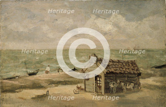 A Fisherman's Hut by the Sea, early 19th century. Artist: Thomas Churchyard.