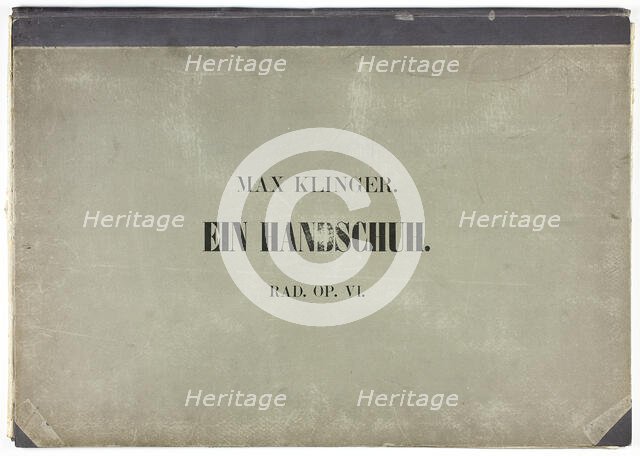 Portfolio Cover to A Glove, 1881. Creator: Max Klinger.