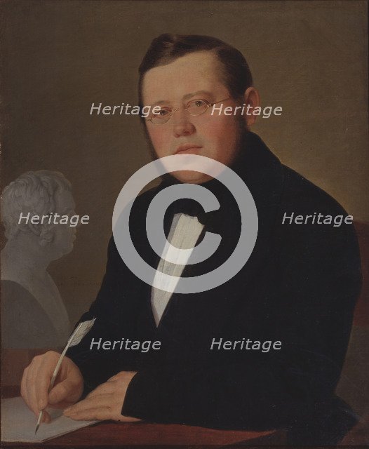 Portrait of the author Mikhail Zagoskin (1789-1852). Artist: Tropinin, Vasili Andreyevich (1776-1857)