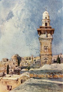 'A Minaret in the North-Western Corner of the Temple Area', 1902. Creator: John Fulleylove.