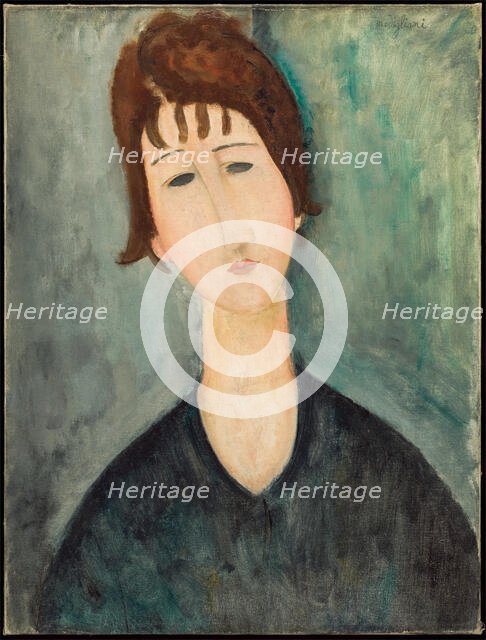 A Woman, 1917-1920. Creator: Amadeo Modigliani.