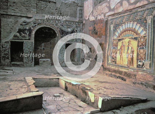 Mosaics in the House of Neptune and Amfitrita in the Herculaneum.