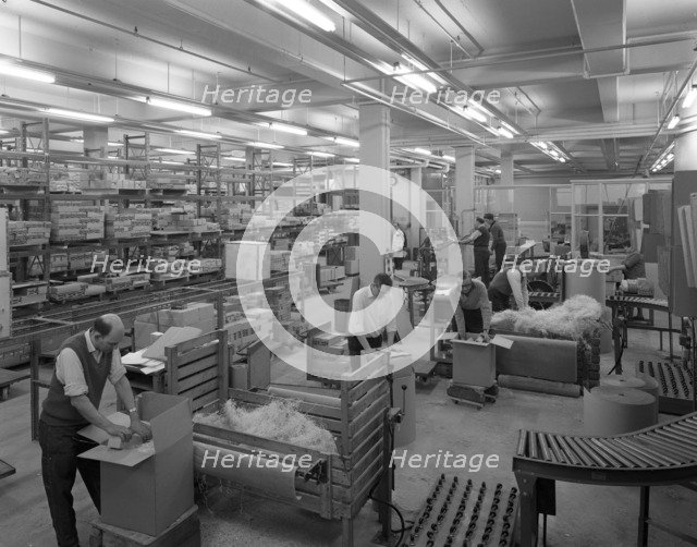 Boxes being packed ready for distribition, Stanley Tools, Sheffield, South Yorkshire, 1967. Artist: Michael Walters