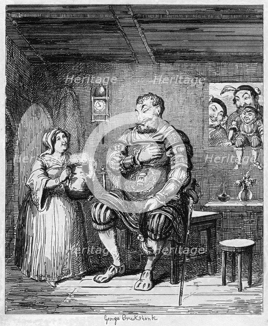 Magog's courtship, 1840. Artist: George Cruikshank