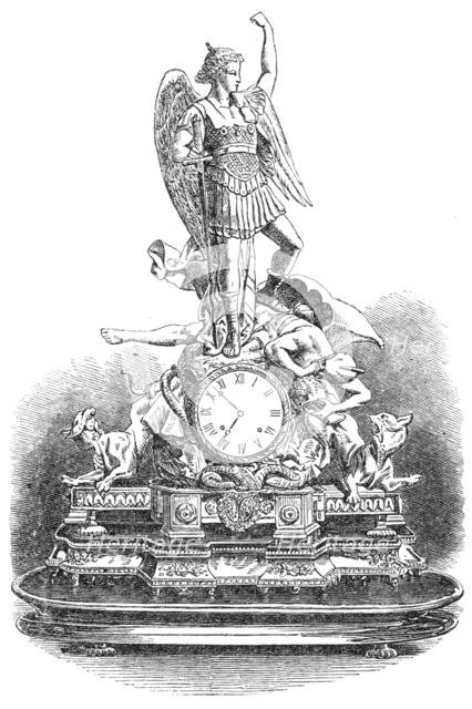 Ormoulu clock, presented by the Empress of the French...for...St. Mary’s Orphanage..., 1864. Creator: Unknown.