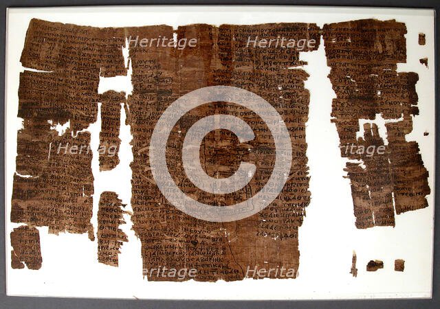 Papyrus Fragments, Coptic, 4th-7th century. Creator: Unknown.