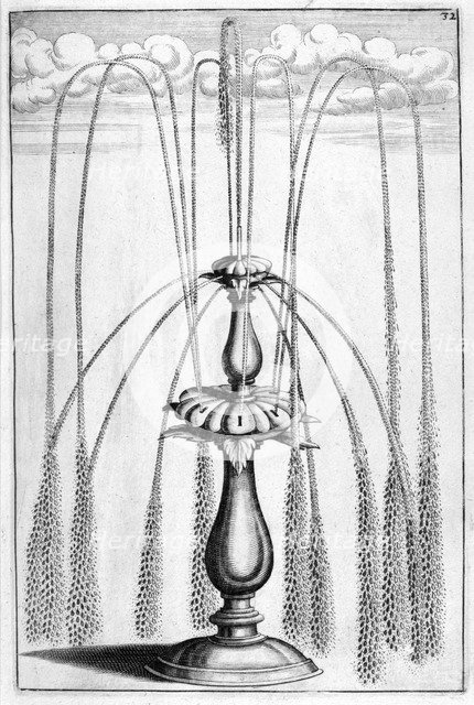 Ornamental fountain design, 1664. Artist: Georg Andreas Bockler