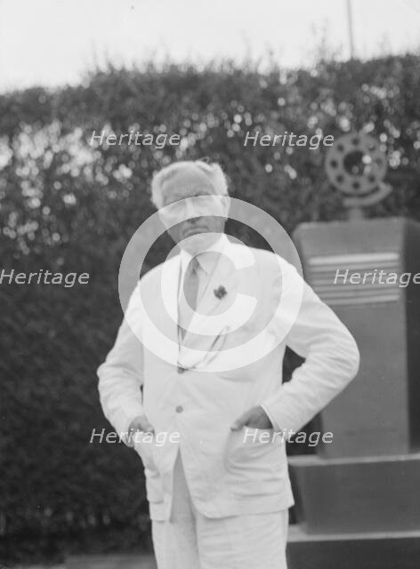 Breese, James, Mr., standing outdoors, 1931 Creator: Arnold Genthe.