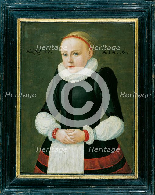 Portrait of Susanna Völker, 1588. Creator: Middle-Rhenish Master of 1588.