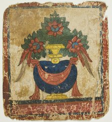 The Treasure Vase (Bumpa), from a Set of Initiation Cards (Tsakali), 14th/15th century. Creator: Unknown.