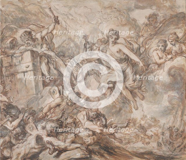 Juno Ordering Aeolus to Unleash the Winds, 1775. Creator: Louis Jean Jacques Durameau.