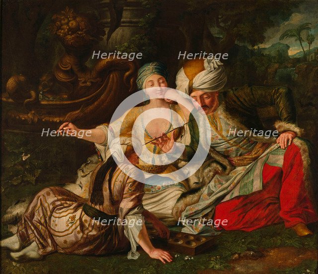 The Mangala Game, First half of the 18th cent.. Artist: Mock, Jan (Johann) Samuel (c. 1687-1737)
