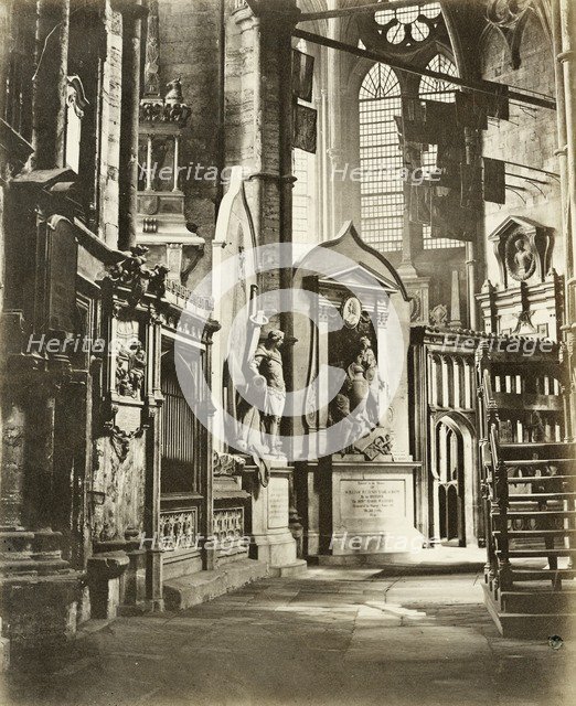 North aisle of Westminster Abbey, London, c1860. Artist: Victor A Prout.